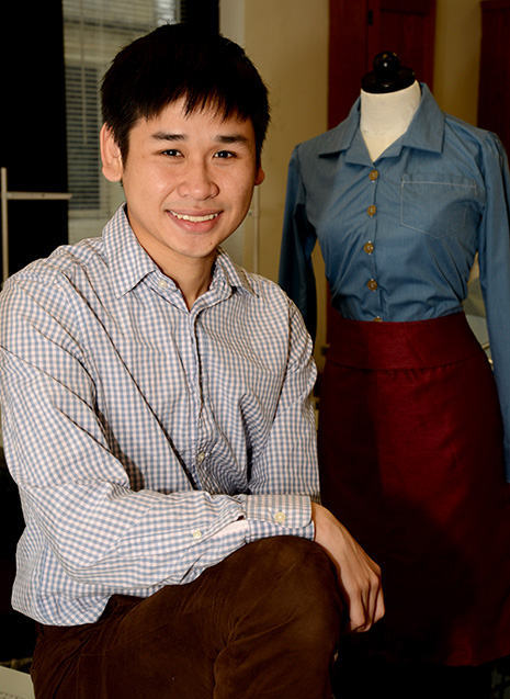 Quang Ngo, a Bumpers College honors graduate in apparel studies, completed research showing college students do not respond favorably to business professional dress. 